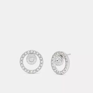 Coach Open Circle Halo Stud Earrings